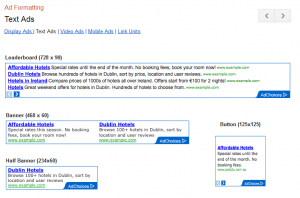 AdSense Ad Formatting - Text Ad sizes AdSense Ad Formatting - Text Ad sizes
